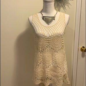 Altar’d State Boho Crochet Cotton Tank Top
